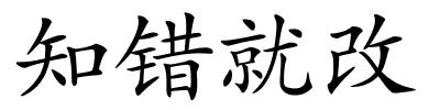 知错就改的解释