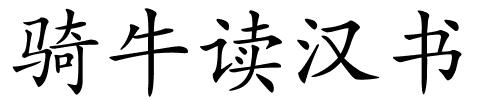 骑牛读汉书的解释