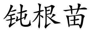 钝根苗的解释