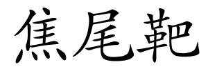 焦尾靶的解释