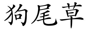 狗尾草的解释
