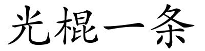 光棍一条的解释