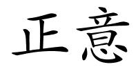 正意的解释