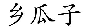 乡瓜子的解释
