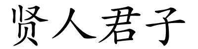 贤人君子的解释