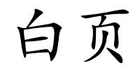白页的解释