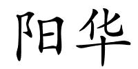 阳华的解释