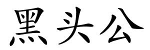 黑头公的解释