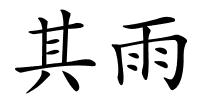 其雨的解释
