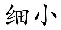 细小的解释