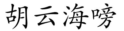 胡云海嗙的解释