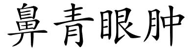 鼻青眼肿的解释