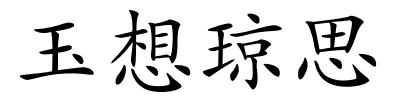 玉想琼思的解释