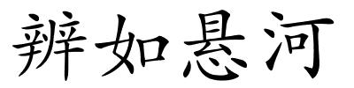 辨如悬河的解释