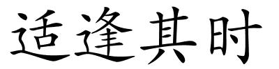 适逢其时的解释
