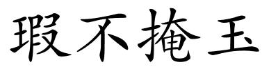 瑕不掩玉的解释