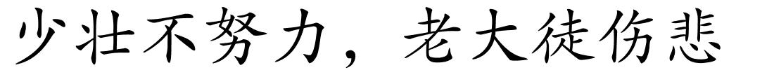 少壮不努力，老大徒伤悲的解释