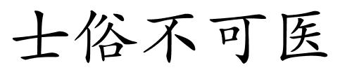 士俗不可医的解释