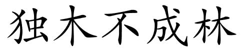 独木不成林的解释