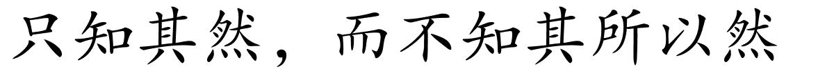 只知其然，而不知其所以然的解释
