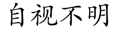 自视不明的解释