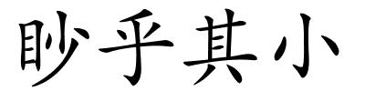 眇乎其小的解释