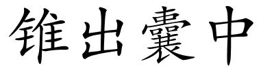锥出囊中的解释