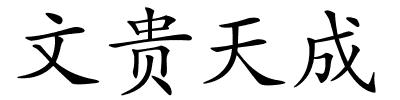 文贵天成的解释