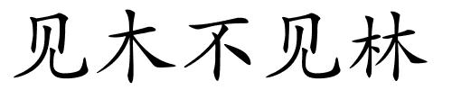 见木不见林的解释