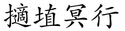 擿埴冥行的解释