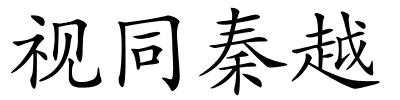 视同秦越的解释