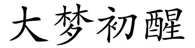 大梦初醒的解释