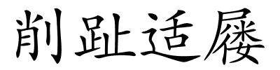 削趾适屦的解释