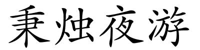 秉烛夜游的解释