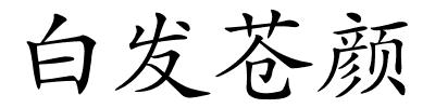 白发苍颜的解释