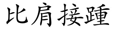 比肩接踵的解释