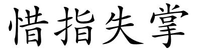 惜指失掌的解释